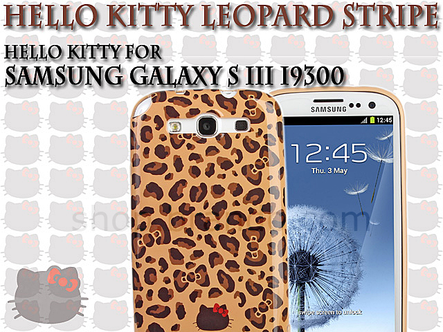 Samsung Galaxy S III I9300 Hello Kitty Leopard Stripe Case