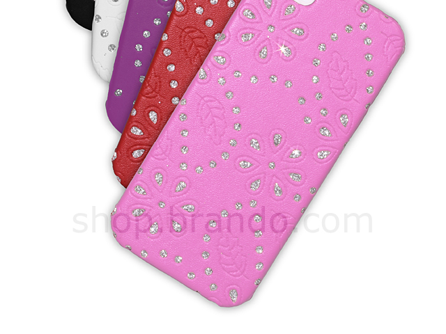 iPhone 5 / 5s / SE Glittery Leaf Embossed Back Case