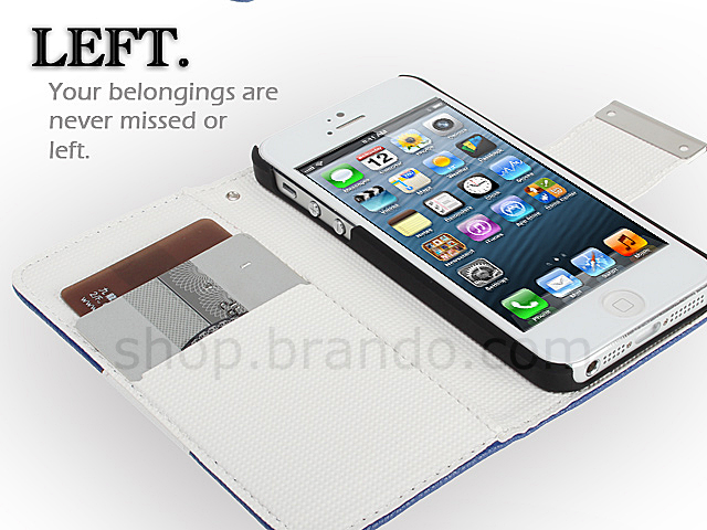 iPhone 5 / 5s Leather Flip Cover Diary Case
