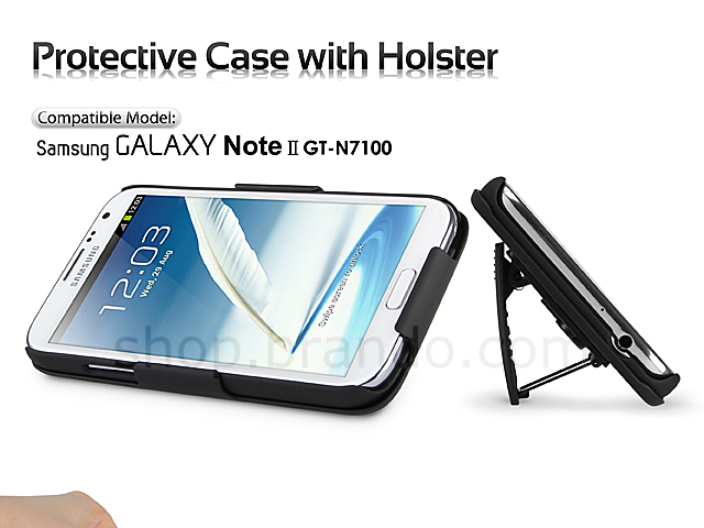 Samsung Galaxy Note II GT-N7100 Protective Case with Holster
