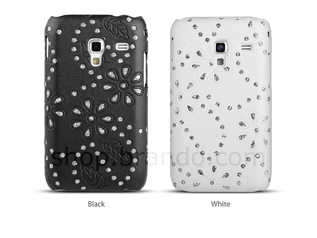 Samsung Galaxy Ace Plus GT-S7500 Glittery Leaf Embossed Back Case