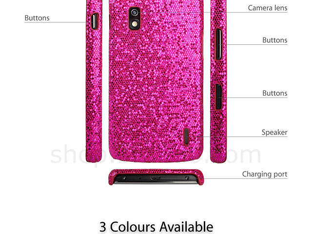 Google Nexus 4 E960 Glitter Plactic Hard Case