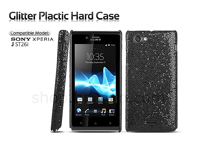 Sony Xperia J ST26i Glitter Plactic Hard Case