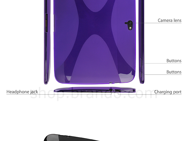 Google Nexus 10 GT-P8110 X-Shaped Plastic Back Case
