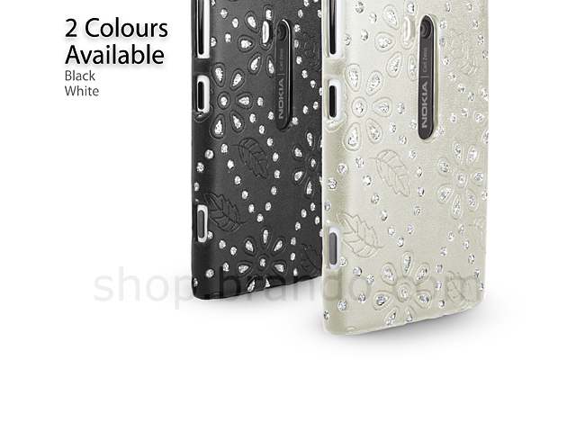 Nokia Lumia 920 Glittery Leaf Embossed Back Case