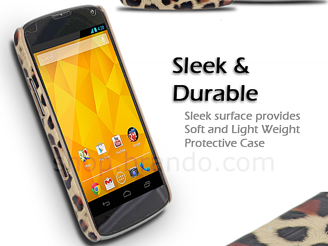 Google Nexus 4 E960 Leopard Stripe Back Case