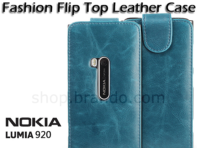 Nokia Lumia 920 Fashionable Flip Top Leather Case