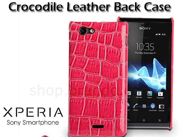 Sony Xperia J ST26i Crocodile Leather Back Case