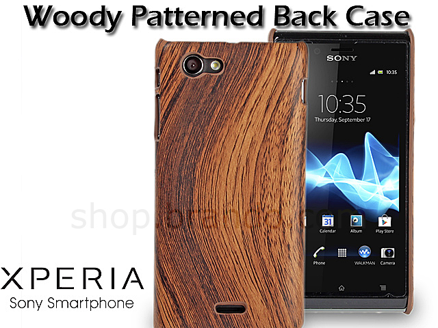 Sony Xperia J ST26i Woody Patterned Back Case