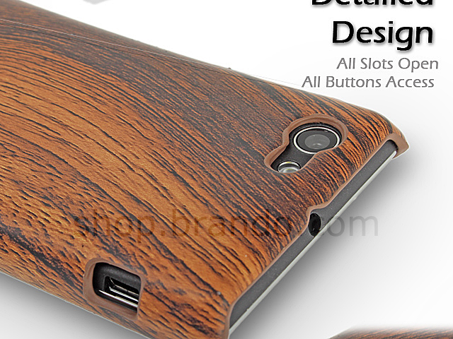 Sony Xperia J ST26i Woody Patterned Back Case