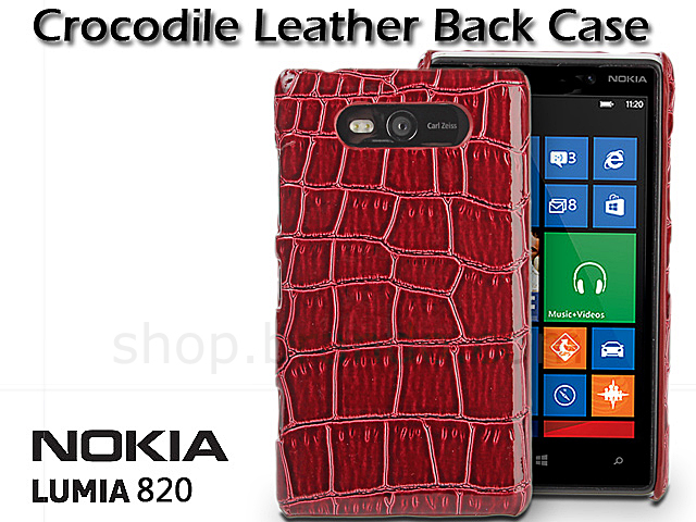 Nokia Lumia 820 Crocodile Leather Back Case