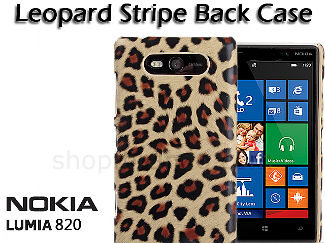Nokia Lumia 820 Leopard Stripe Back Case