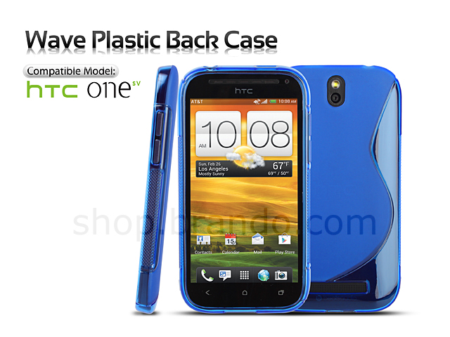 HTC One SV Wave Plastic Back Case