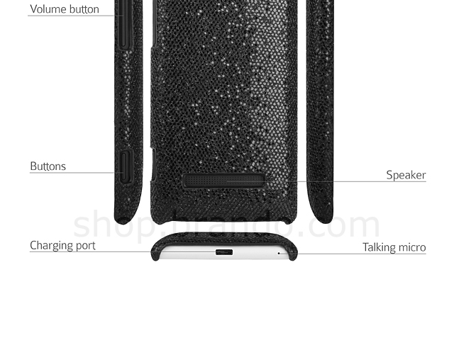 HTC Windows Phone 8S Glitter Plactic Hard Case