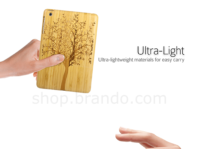 iPad Mini Carved Bamboo Case
