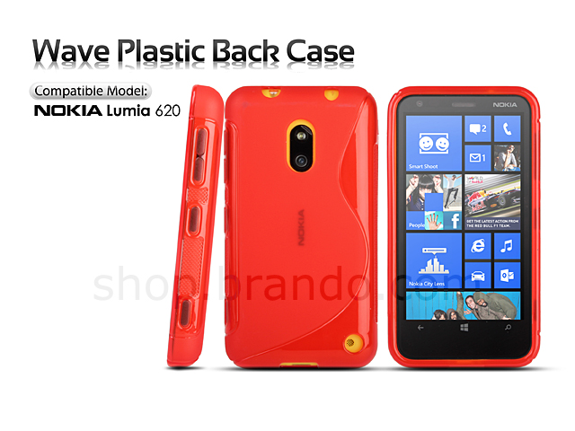 Nokia Lumia 620 Wave Plastic Back Case