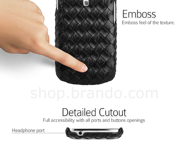 Samsung Galaxy S III Mini I8190 Woven Leather Case