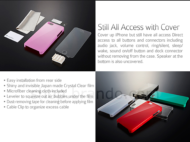 Simplism Crystal Cover Set for iPhone 5 / 5s
