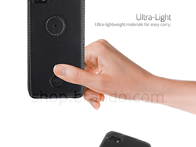Brando Workshop Leather Case for Blackberry Z10 (Ultra-Thin Flip Top)
