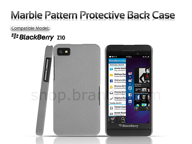 BlackBerry Z10 Marble Pattern Protective Back Case