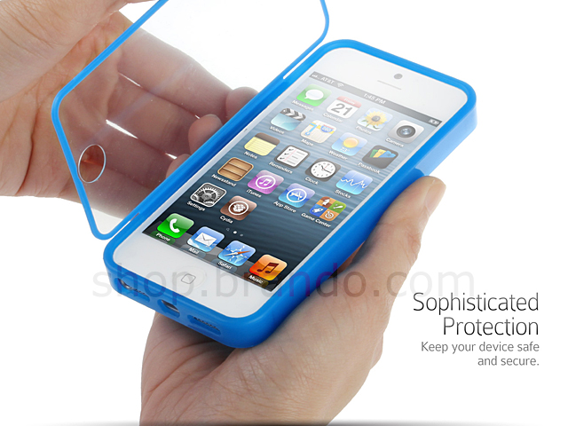 iPhone 5 / 5s / SE Plastic Case w/ Semi-transparent Face Cover
