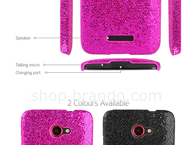 HTC Droid DNA Glitter Plactic Hard Case