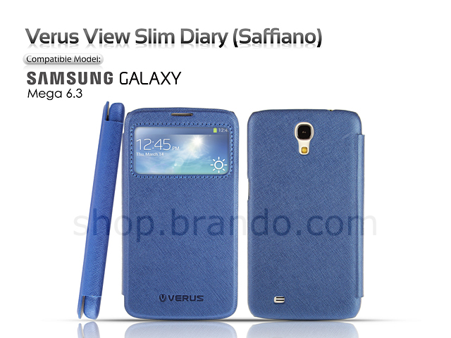 Verus View Slim Diary (Saffiano) For Samsung Galaxy Mega 6.3