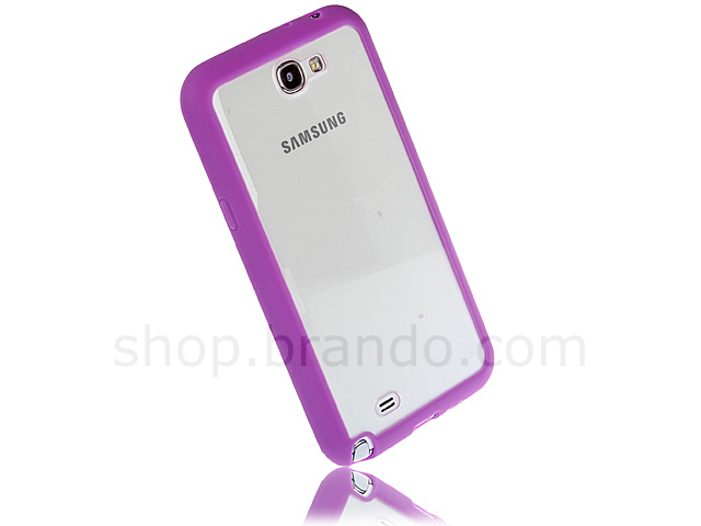 Samsung Galaxy Note II Transparent Case w/ Rubber Lining