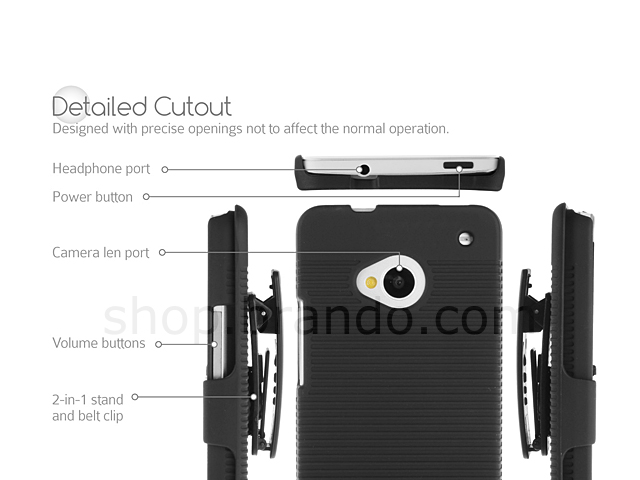 HTC One Protective Case with Holster