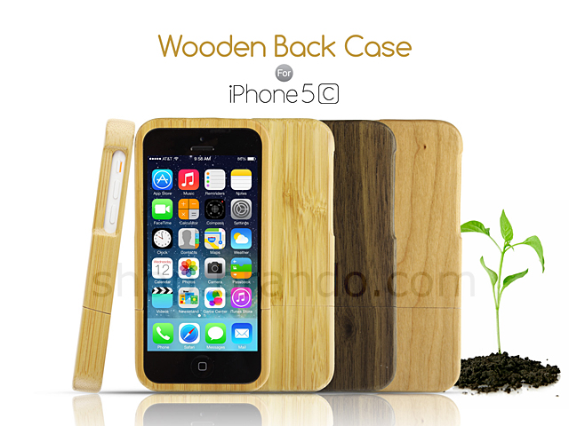 iPhone 5c Wooden Back Case
