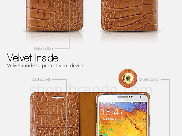 Verus Crocodile Metal Leather Case For Samsung Galaxy Note 3