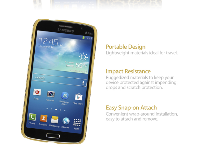 Samsung Galaxy Grand 2 Leopard Stripe Suede Case