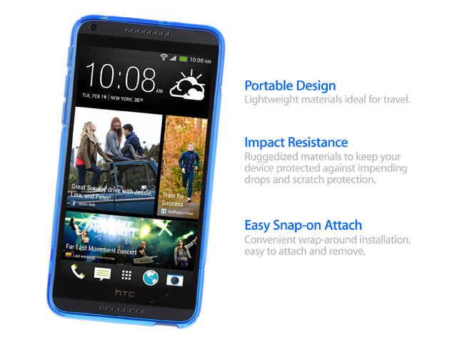 HTC Desire 816 Wave Plastic Back Case
