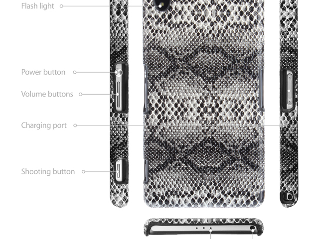 Sony Xperia Z2 Faux Snake Skin Back Case