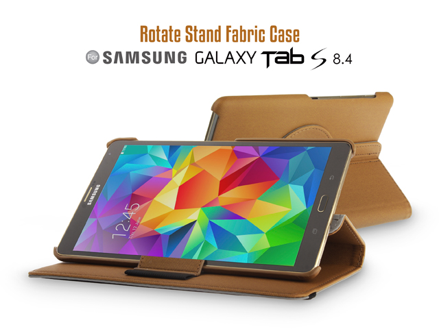 Samsung Galaxy Tab S 8.4 Rotate Stand Fabric Case
