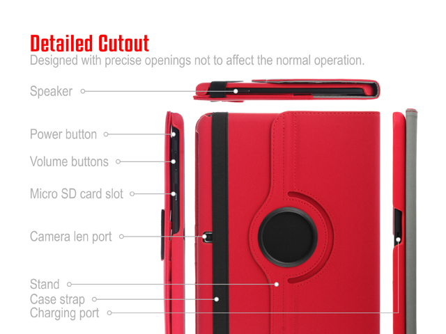 Samsung Galaxy Tab 4 10.1 Rotate Stand Fabric Case