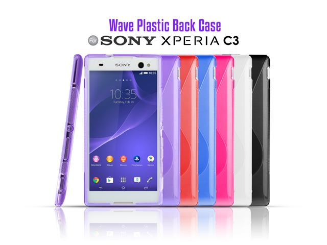 Sony Xperia C3 Wave Plastic Back Case