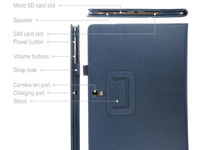 Folio Leather Case for Samsung Galaxy Tab S 10.5 (Side Open)