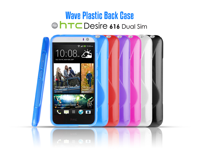 HTC Desire 616 dual sim Wave Plastic Back Case