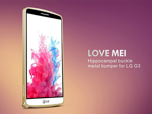 LOVE MEI LG G3 Hippocampal Buckle Metal Bumper