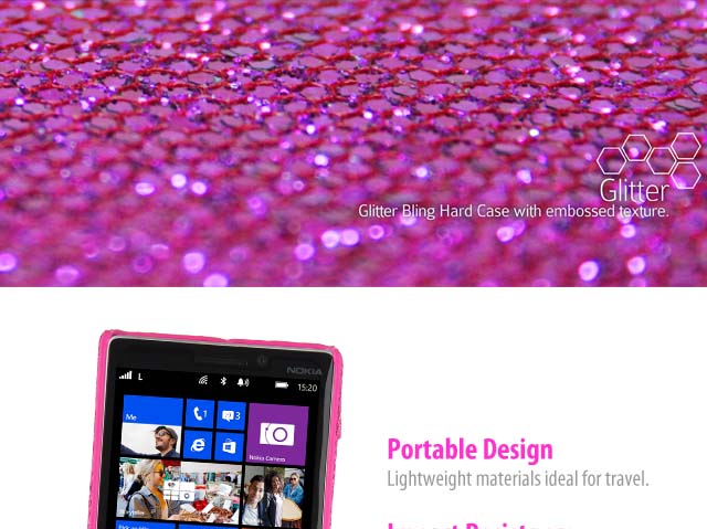 Nokia Lumia 930 Glitter Plactic Hard Case