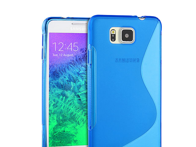 Samsung Galaxy Alpha Wave Plastic Back Case