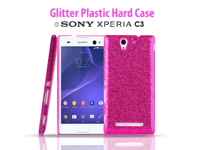 Sony Xperia C3 Glitter Plactic Hard Case