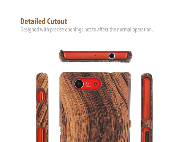 Sony Xperia Z3 Compact Woody Patterned Back Case