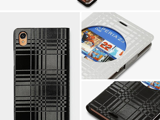 Zenus AVOC Z-View Mono Check Diary for Sony Xperia Z3