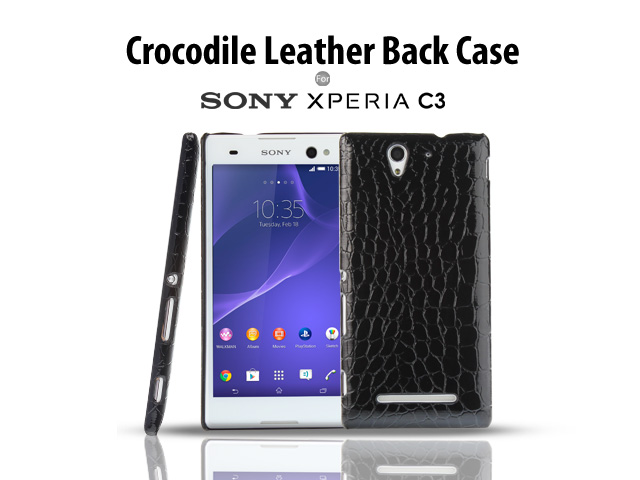 Sony Xperia C3 Crocodile Leather Back Case