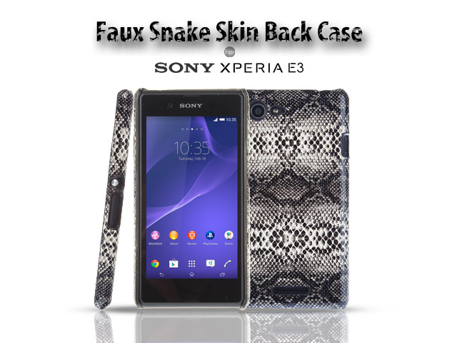 Sony Xperia E3 Faux Snake Skin Back Case