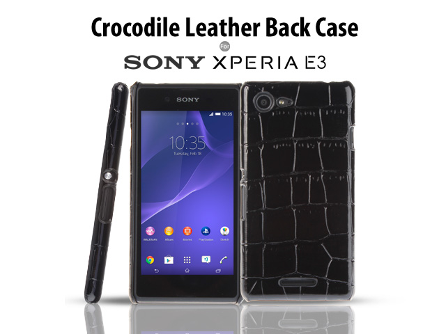 Sony Xperia E3 Crocodile Leather Back Case