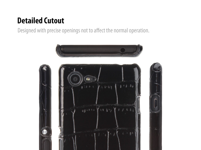 Sony Xperia E3 Crocodile Leather Back Case