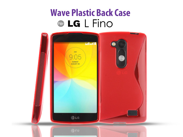 LG L Fino Wave Plastic Back Case